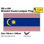 90cm X 180cm Woolen Kuala Lumpur Flag